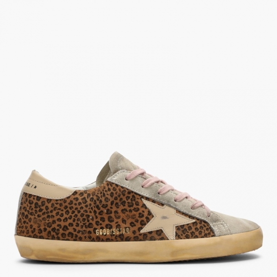 Deluxe Brand Super-star Animalier Motif Sneakers In Brown