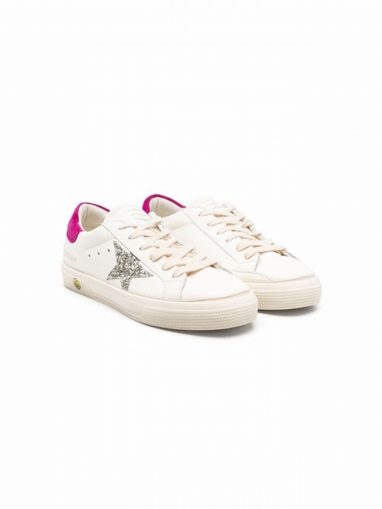 Kids' Star-patch Sneakers In White