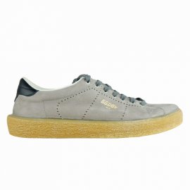 En Goose Leather Men's Sneaker In Grey