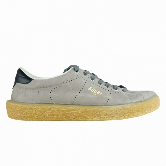 En Goose Leather Men's Sneaker In Grey