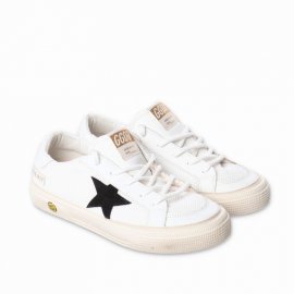 Kids' Sneakers Bianche In Pelle Con Lacci Bambino In Bianco