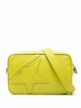 Star Goatskin Crossbody Bag In Green