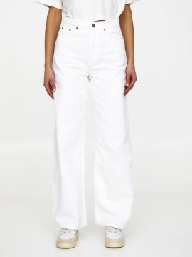 Journey Wide Leg Denim Jeans In White