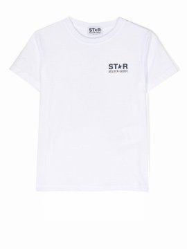 Kids' Star T-shirt With Logo In White