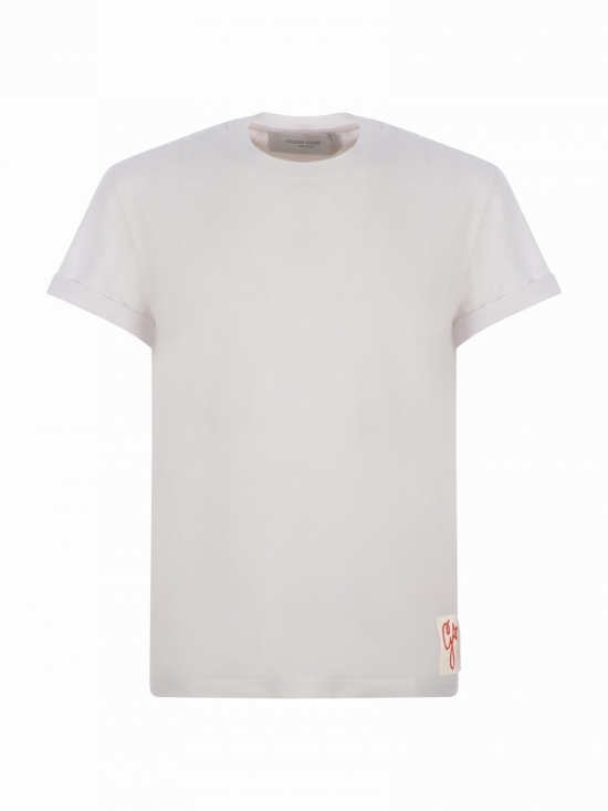 T-shirt G In Cotton In Bianco