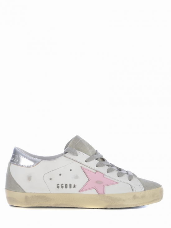 Sneakers Super Star In Leather In Bianco