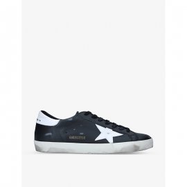 Men's White Superstar Star-appliqu?? Leather Low-top Trainers