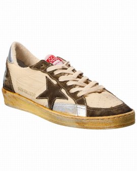 Ballstar Nylon & Suede Sneaker In Beige