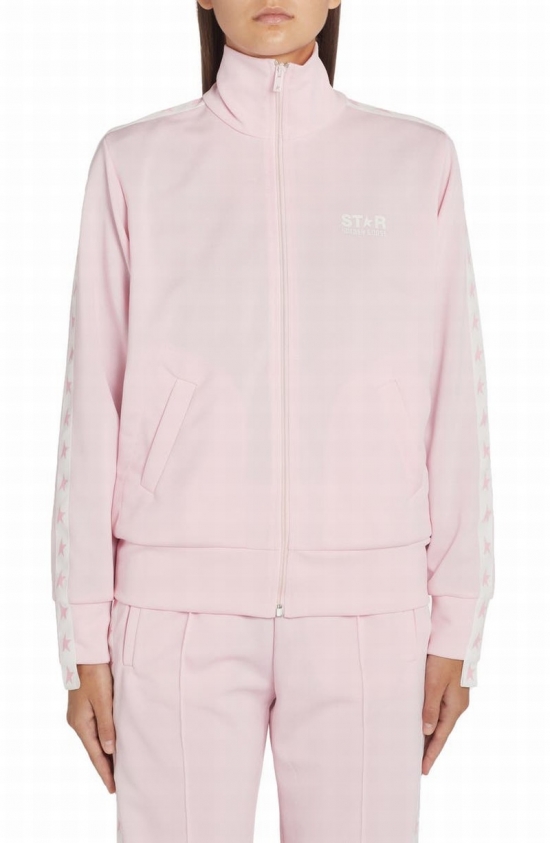 Denise Star Logo Track Jacket In Rose Shadow / White