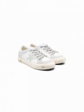 Kids' Boys White Leather Sneakers