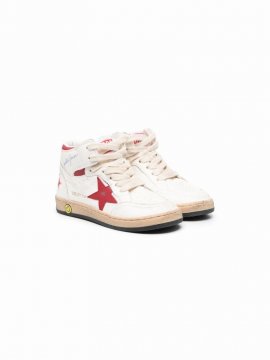 Kids' Boys White Leather Sneakers