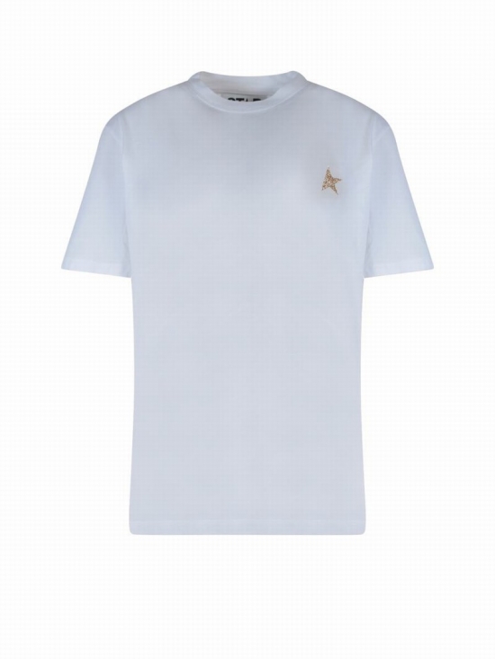 Deluxe Brand Star Printed Crewneck T In White