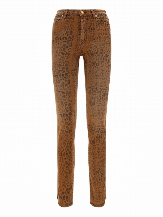 Golden Jeans In Leopard Tannin/black