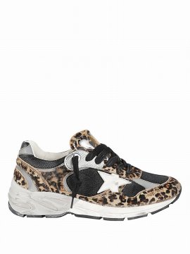 Sneakers In Beige Brown Black Leo