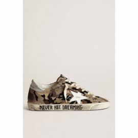 Super Star Camo Flock Upper Leather Star Laminated Heel Signature Foxing In Green