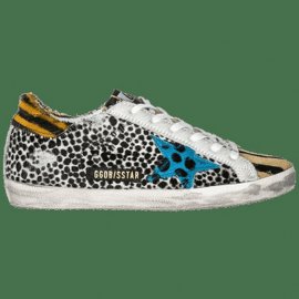 Sneakers Superstar Animal Print Blue Horsy Patch