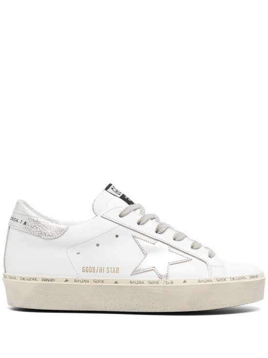 Hi Star Leather Sneakers In White