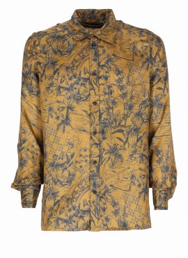 Adam Regular Shirt In Golden Brown/insignia Blue