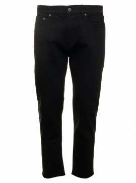 Golden Ms Skinny One Washed Comfort Denim In Black