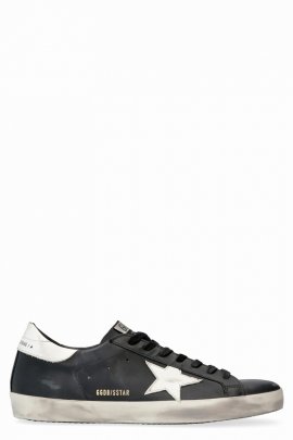 Superstar Leather Low-top Sneakers In Black