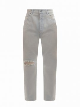 Golden Happy Bleached Washed Denim In Light Blue