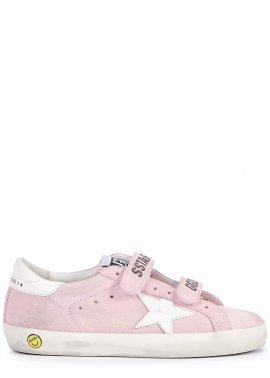 Kids Old School Pink Suede Sneakers (it28-it35)