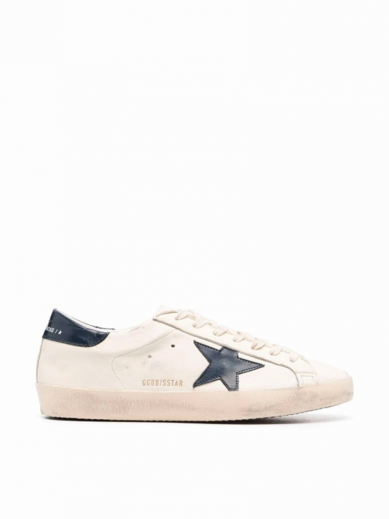 Men's Beige Leather Sneakers