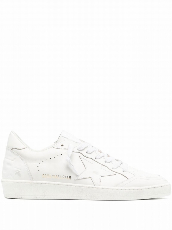 Men's White Leather Sneakers