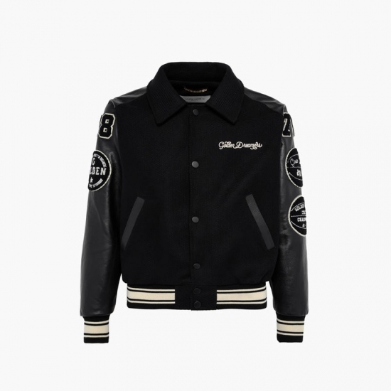 Ms Bomber Jacket In Black/beige