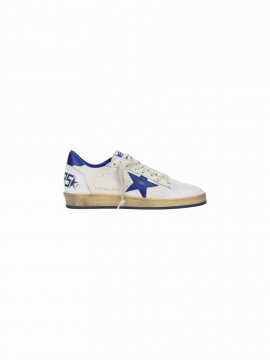 Ball Star Lace-up Sneakers In White/bluette