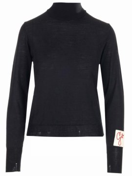 Distressed Knit Jumper In Black