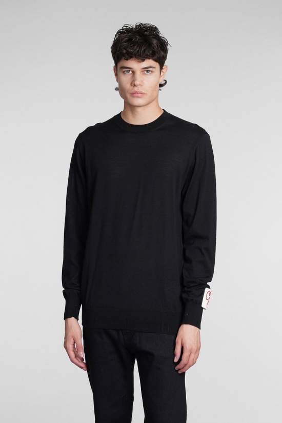 Golden Knitwear In Black Wool