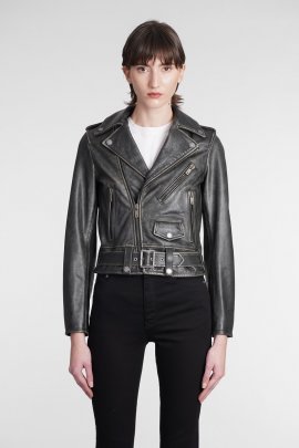 Leather Jacket In Black Leather