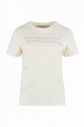 Doris Cotton T-shirt In Panna