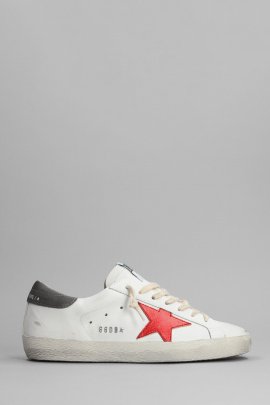 Superstar Sneakers In White Leather