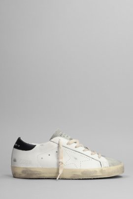 Superstar Skate Sneakers In White Suede And Leather