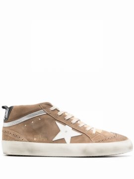 Brown Mid Star Suede Sneakers