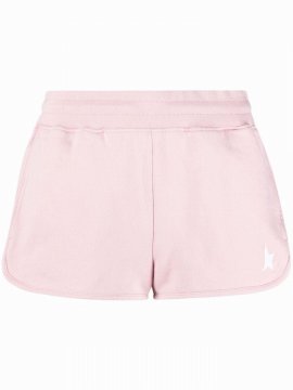 Cotton Jersey Sweatshirt Shorts In Rosa