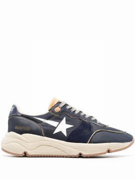 Running Sole Leather Sneakers In Blue