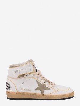 Sky Star Leather & Suede Sneakers In White