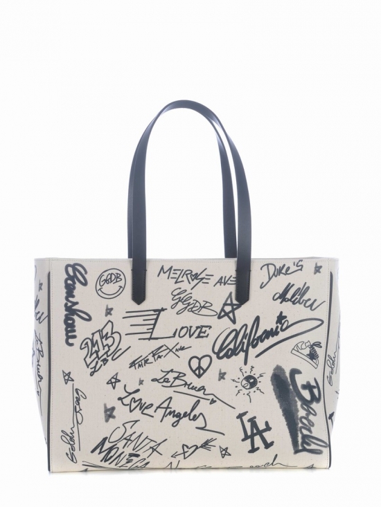 Tote Bag "california Journey" In Bianco