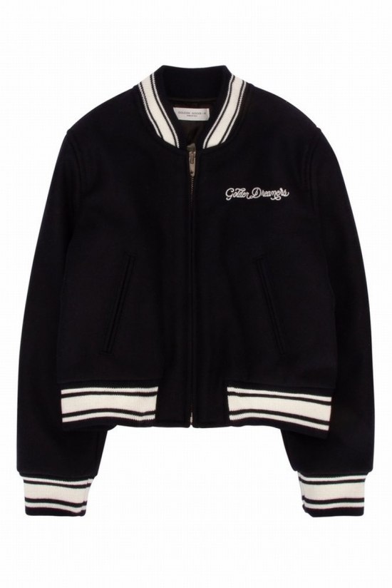 Kids Logo Detailed Zipped Jacket In Navy