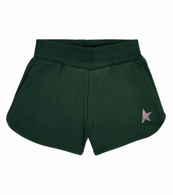 Kids' Shorts Aus Einem Baumwollgemisch In Bright Green/pink