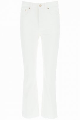 Journey Cropped Flare Jeans In White