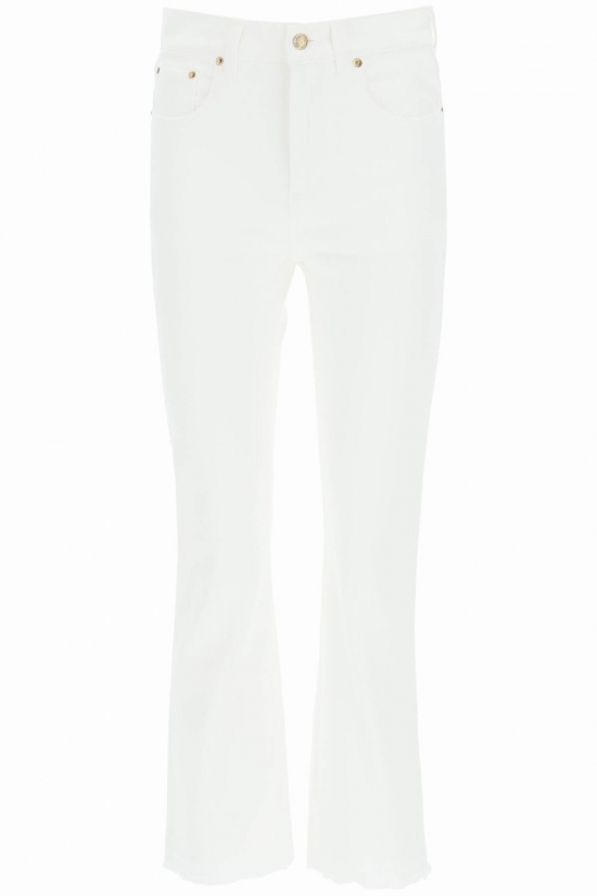 Journey Cropped Flare Jeans In White