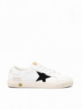 Kids' Boys White Leather Sneakers