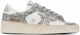 Silver & White Stardan Sneakers In 80185 White/silver