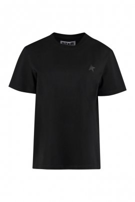 Cotton Crew-neck T-shirt In Black