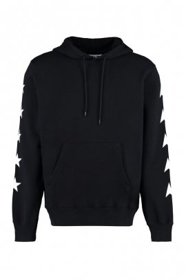 Cotton Hoodie In Black