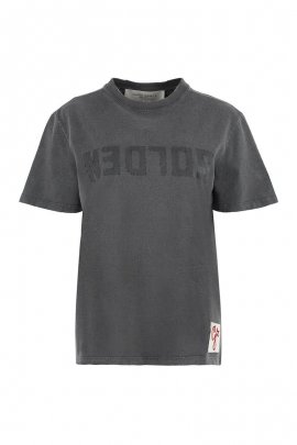 Logo Cotton T-shirt In Gray